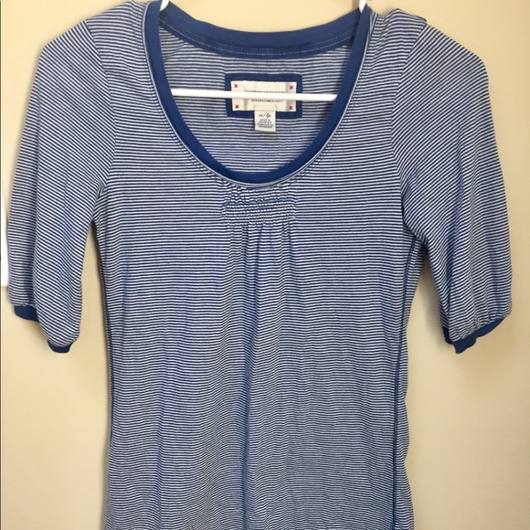 American Eagle Striped Fitted Tee-EUC - Picture 1 of 5
